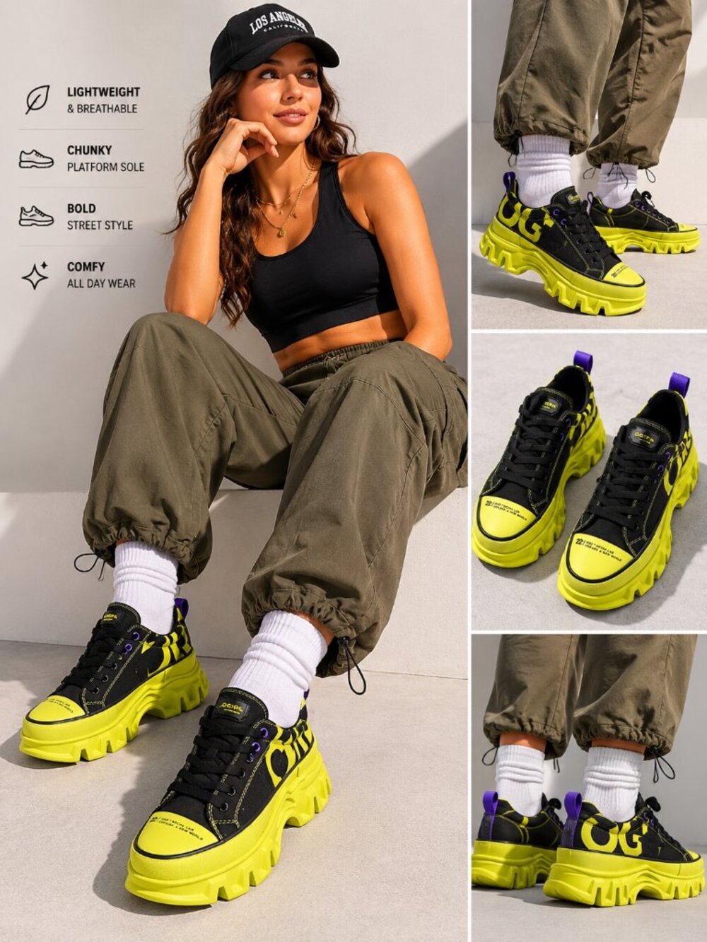 🔥 Chunky Platform Streetwear Sneakers – New – Size US 7/7.5🔥